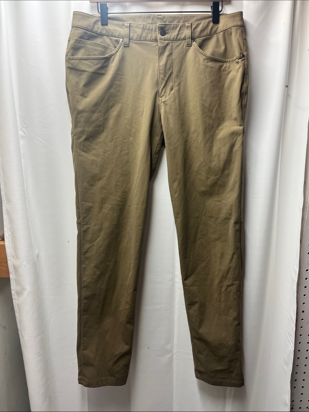 Lululemon Tan Khaki ABC Pant Slim Warpstreme LM5ADASa- Size 34x30